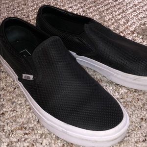 Black Leather Vans